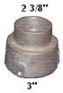 3-inch to 2 3/8-inch Round Pipe Post Adapter