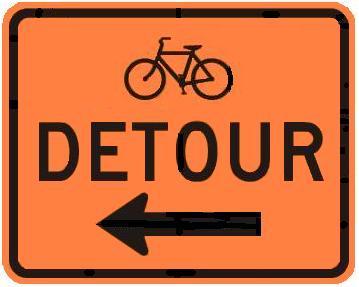 DETOUR - Bicycle with Arrow