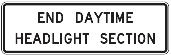 End Daytime Headlight Section
