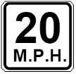 Advisory Speed Plate