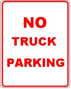 NO TRUCK PARKING