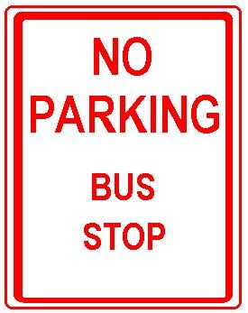 NO PARKING BUS STOP