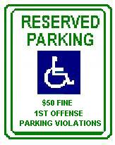 Alabama Handicap Parking Sign