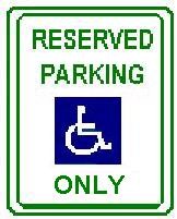 Handicap Parking symbol ONLY