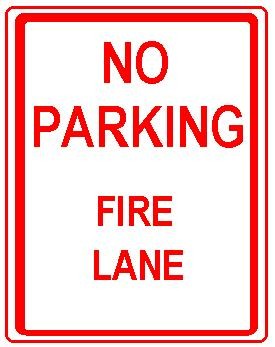 NO PARKING FIRE LANE
