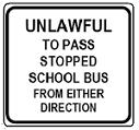 Unlawful to Pass Stopped School Bus