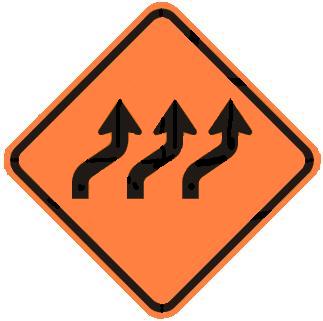 Three-Lane Reverse Curve