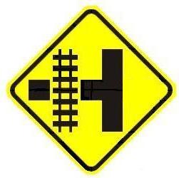 Railroad Side Road Advance Warning - Left