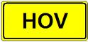 High Occupancy Vehicle plate