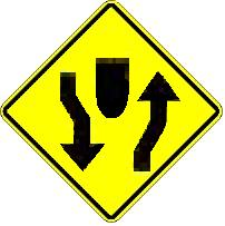 Divided Highway Begins symbol