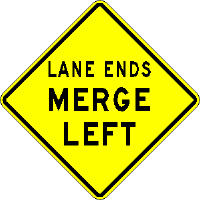 LANE ENDS MERGE