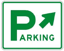 Parking with Oblique Arrow Northeast