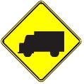 Truck Crossing symbol - 18-, 24-, 30- or 36-inch