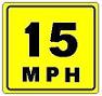 MPH Advisory Plate (Yellow) - 18-, 24- or 30-inch