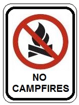 No Campfires - 12x18-inch