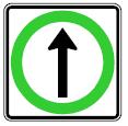 Canadian OK Straight Ahead symbol