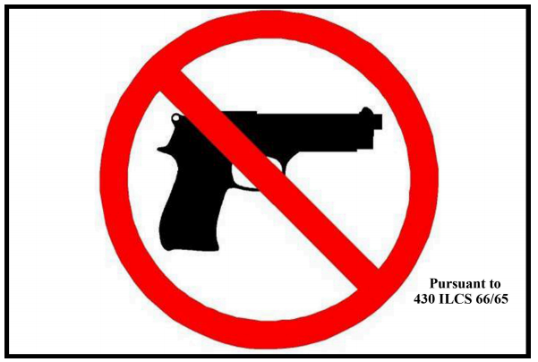 Illinois Guns Prohibited Sign