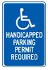 HANDICAP PARKING PERMIT REQUIRED - Blue