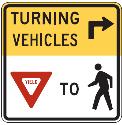 Turning Vehicles Yield to Pedestrians