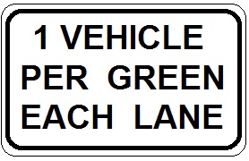 1 Vehicle Per Green Each Lane