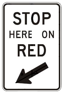 STOP HERE ON RED