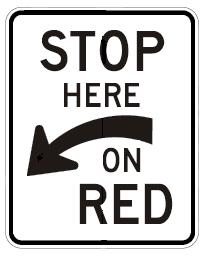 STOP HERE ON RED
