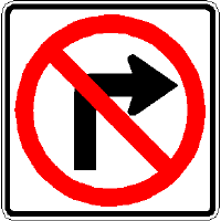 No Right Turn symbol