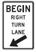 Begin Right Turn Lane with Arrow