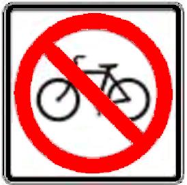 No Bicycles symbol