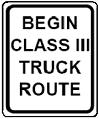 Begin Class III Truck Route