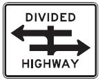 Divided Highway with Straight Lane Extended