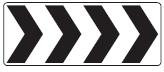 Roundabout Directional Chevron (4 Stripes)