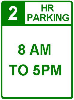 2 hour parking - Green