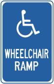 Handicap WHEELCHAIR RAMP - Blue