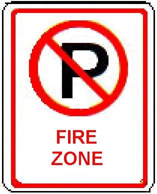 No Parking symbol FIRE