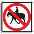 No Horse Riding symbol