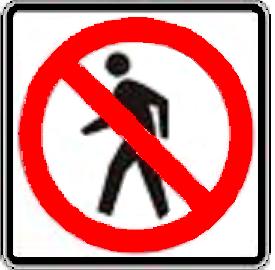 No Pedestrian symbol