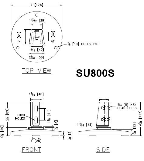 U-Channel Surface Mount Bracket Detail