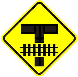 Railroad T Intersection - Front - Advance Warning