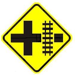 Railroad Crossroad Advance Warning - Right