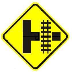 Railroad Side Road Advance Warning - Right