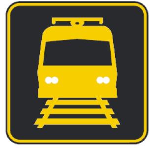 Light Rail Activated Blank Out symbol