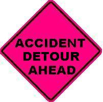 ACCIDENT DETOUR AHEAD