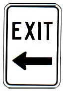 EXIT arrow left