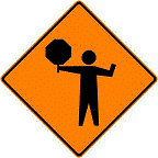 Stop/Slow Paddle symbol - 18-, 24-, 30-, 36- or 48-inch