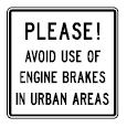 Engine Braking Warning - 18-, 24-, 30- or 36-inch