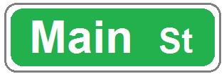 6-inch One-Sided Street Name Sign (Max. 18 characters)