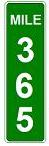 Mile Marker, 3-digits - 10x36-inch