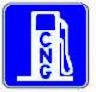 CNG Fuel symbol - 18-, 24- or 30-inch