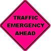 Traffic Emergency - 36- or 48-inch Pink Roll-up